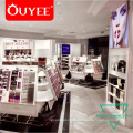 Professional Wall Mounted Showcase Shelving Cosmetic Shop Interior Design Luxury Cosmetics Shop Interior Design